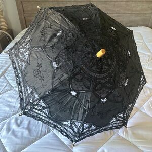 Black Lace Parasol